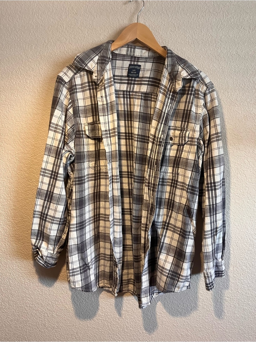 Faded Glory Men's Plaid Flannel Button-Up Shirt
